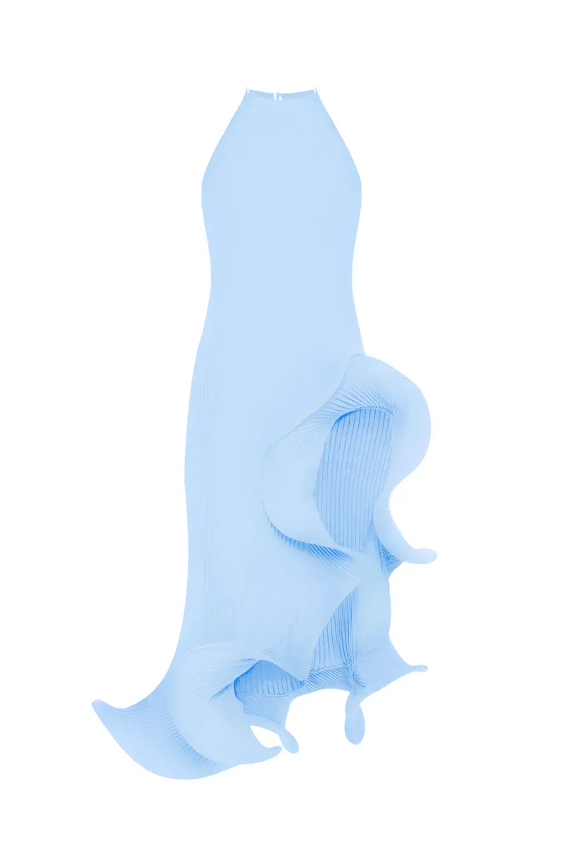 Hand-pleated wave dress