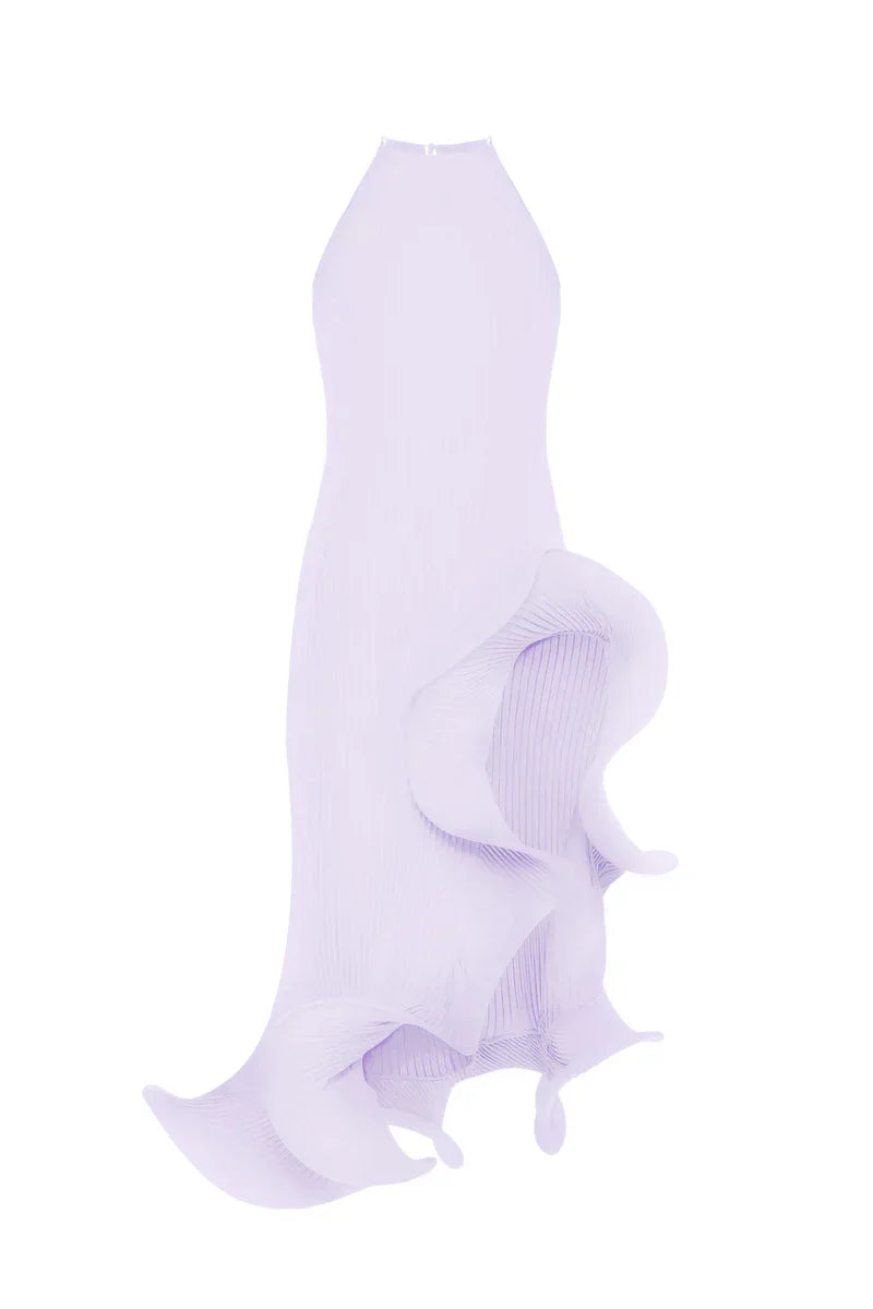 Hand-pleated wave dress