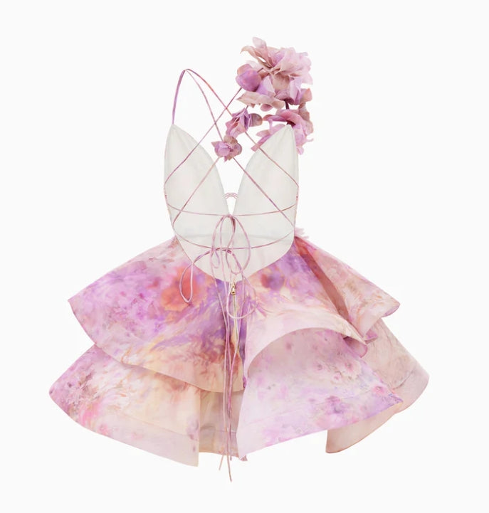 Anemone Backless mini dress