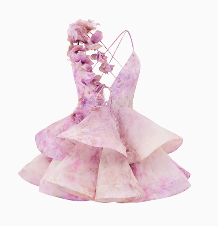 Anemone Backless mini dress