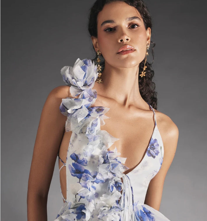 Anemone Backless mini dress