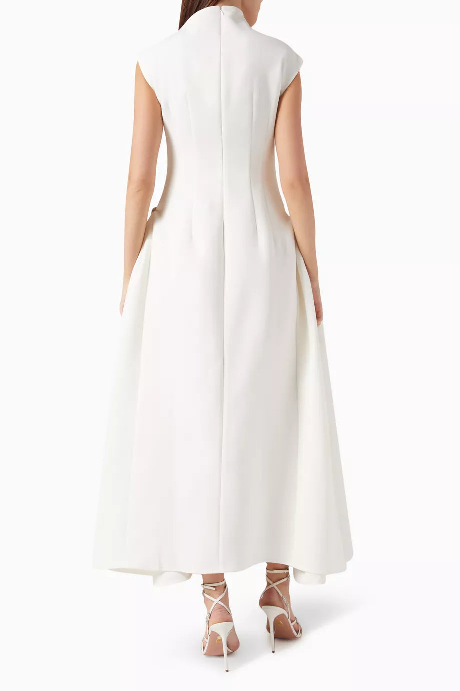 Twill suit midi dress