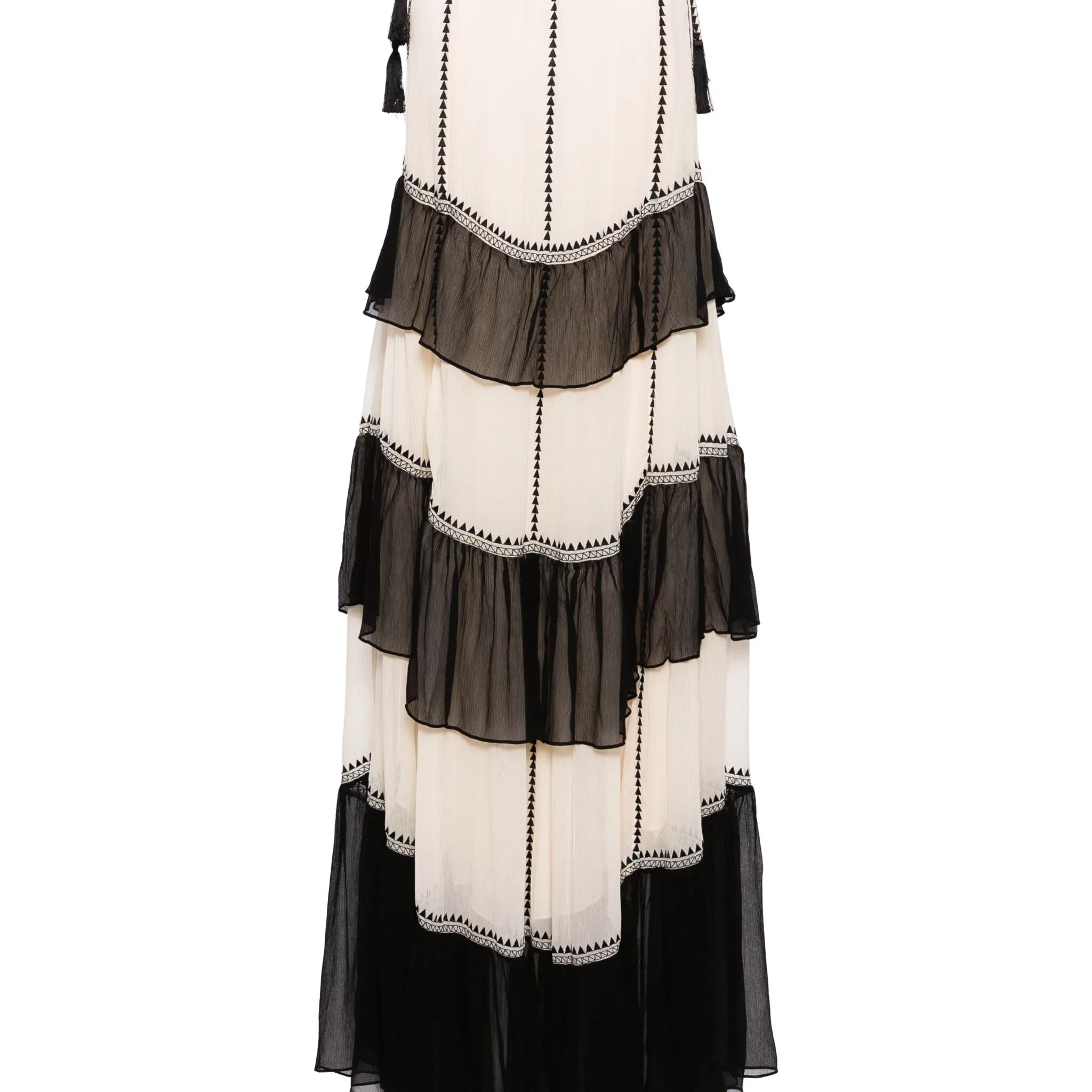 Ruffled Silk Midi Dress