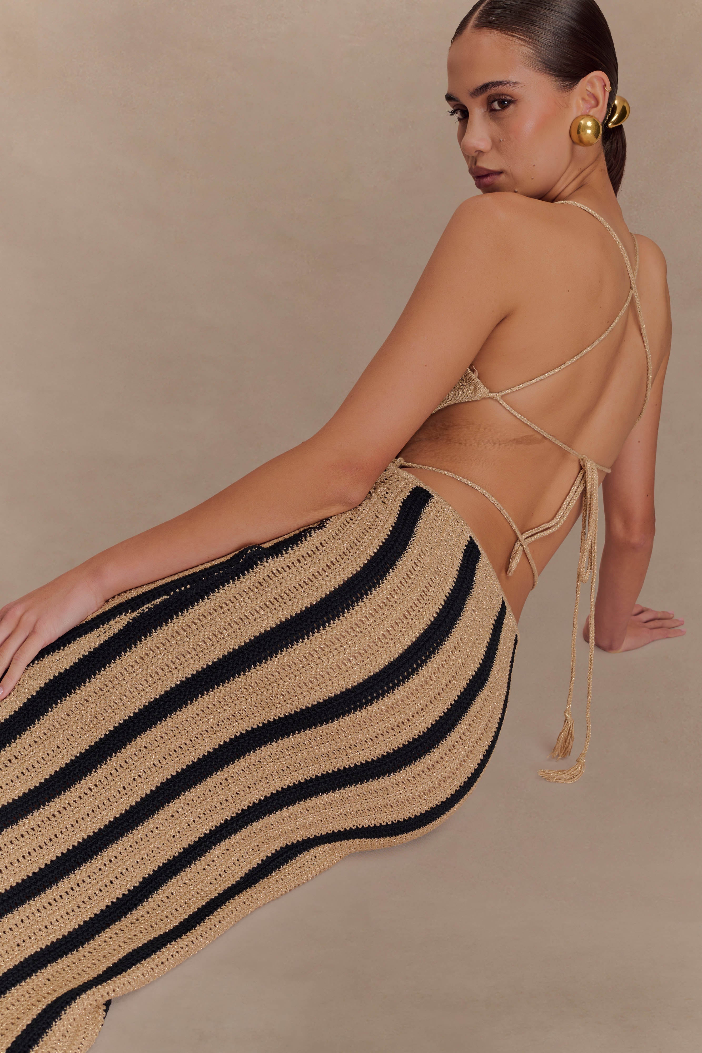 Shepherd Crochet Halter Maxi Dress