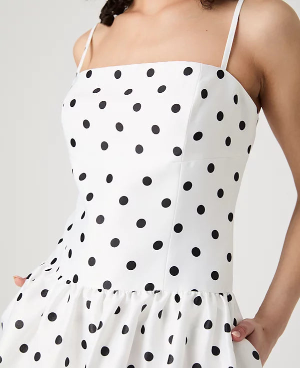 Strappy Polka Dot Midi Dress