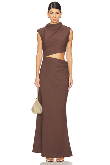 ASYMMETRIC CREPE DRESS