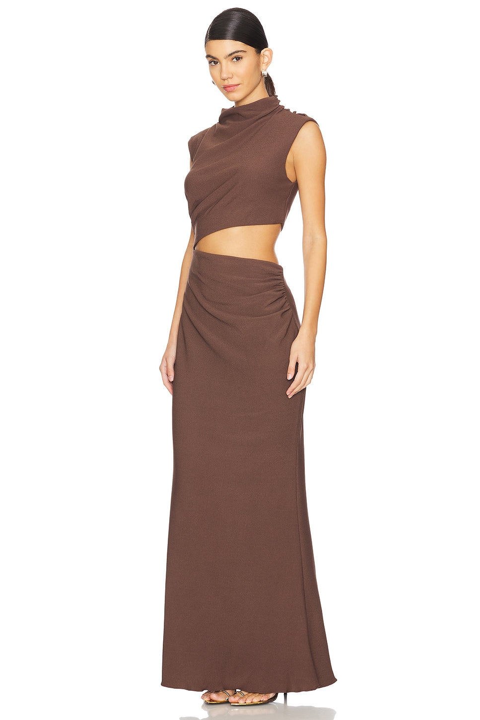 ASYMMETRIC CREPE DRESS