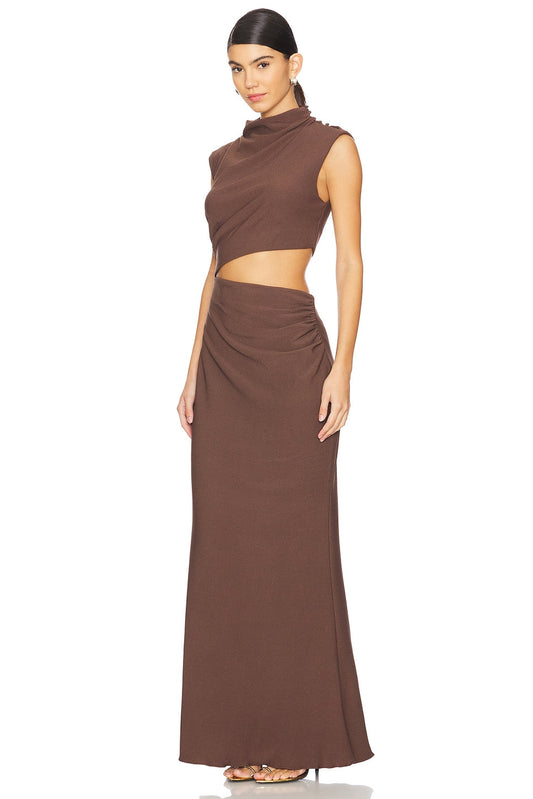 ASYMMETRIC CREPE DRESS