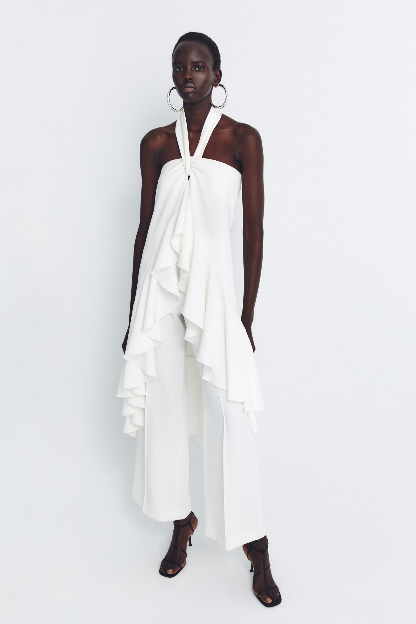 Backless Maxi Top Wide Leg Pants Set