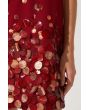 Deep Red Hand-Sewn Shell Dress