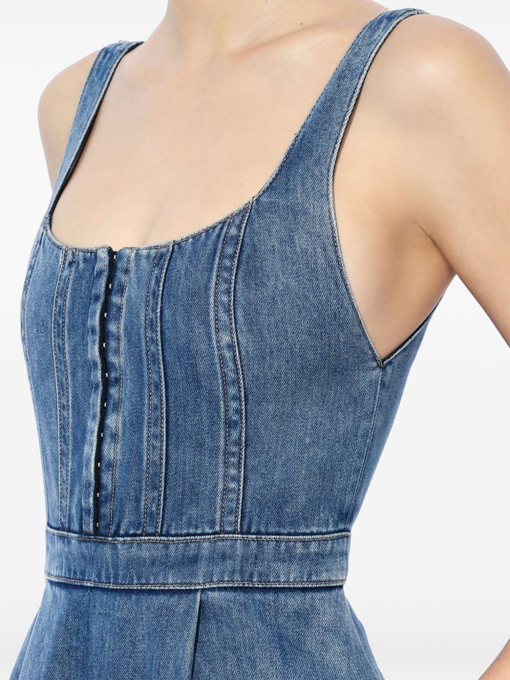 Denim Tiered Maxi Dress