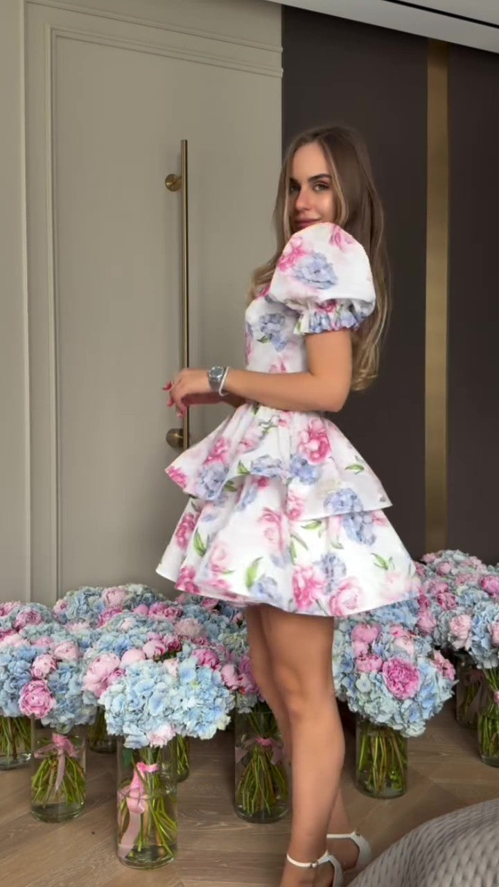 Anemone Backless mini dress