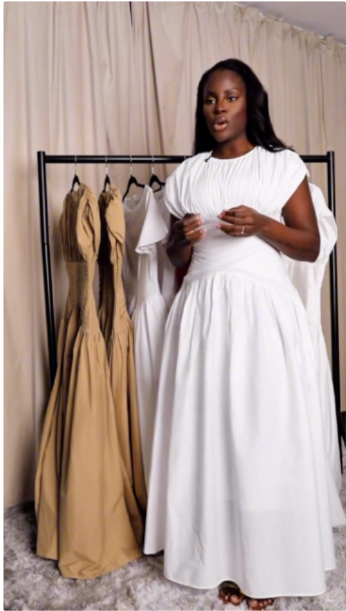 Cinched Waist Ruched Midi Dress